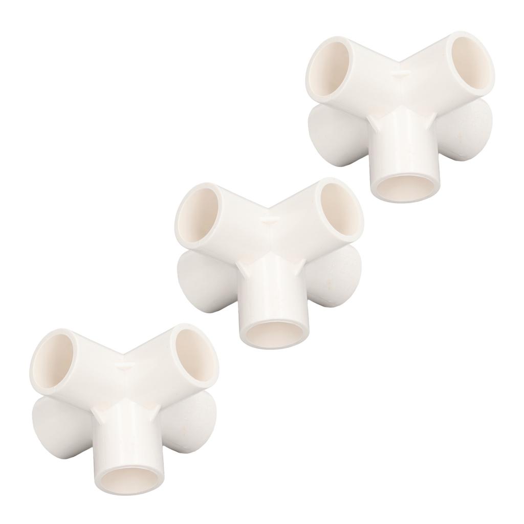 10 Pcs 5 Way Pipe Connector 25mm PVC Elbow Pipe Fitting for Furniture Greenhouse Tent