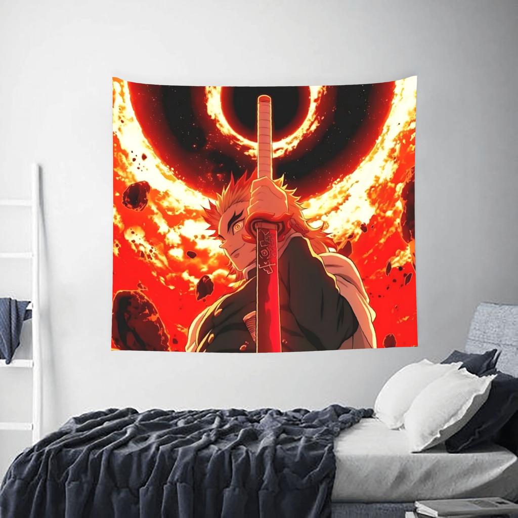 Demon Slayer Customized Cutecore Tapestry Shounen Manga Wall Hanging Blanket Tapestry Home Decor Items Wall Decorations