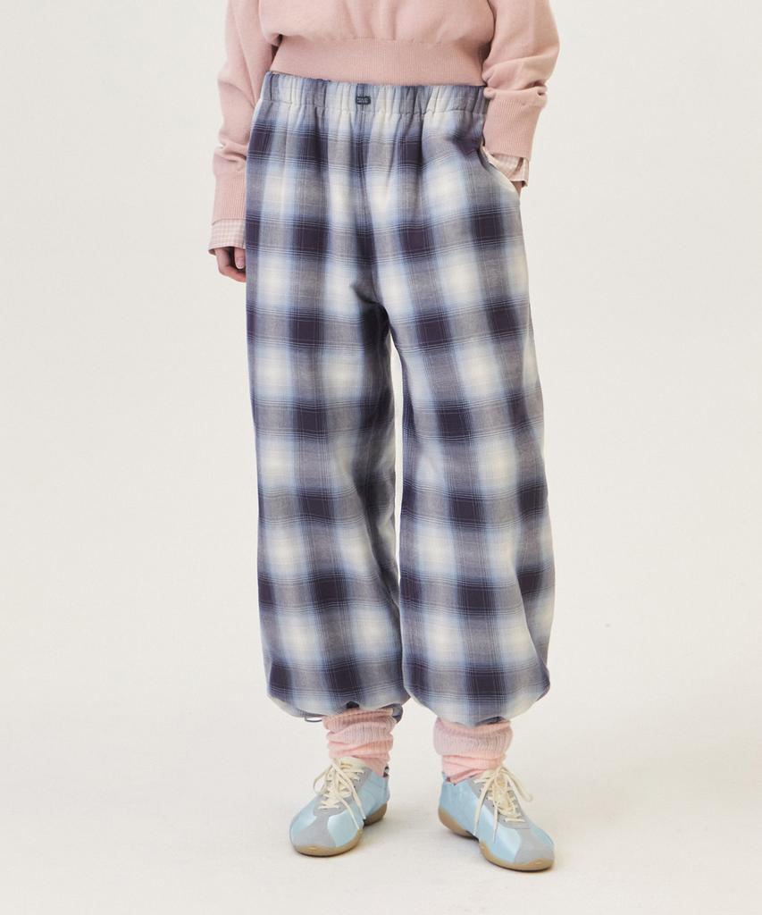 GROVE Monet Check Pants (Blue)