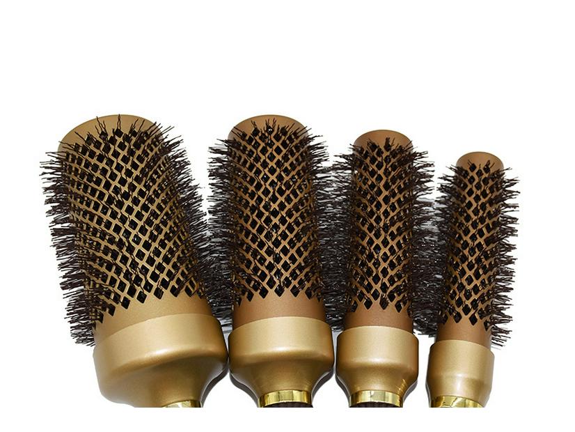 Boar Bristle Large Wave Curling Brush with Aluminum Barrel