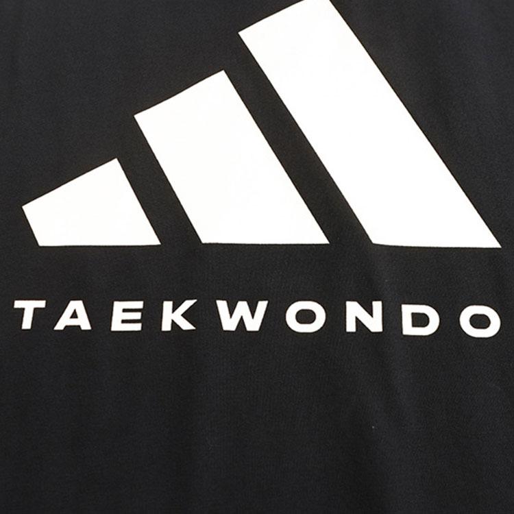 Adidas Classic Comfortable Breathable Logo Print Knitted Crew Neck Short Sleeve T-Shirt Unisex Tops Black White ADICLTS24TK-BW