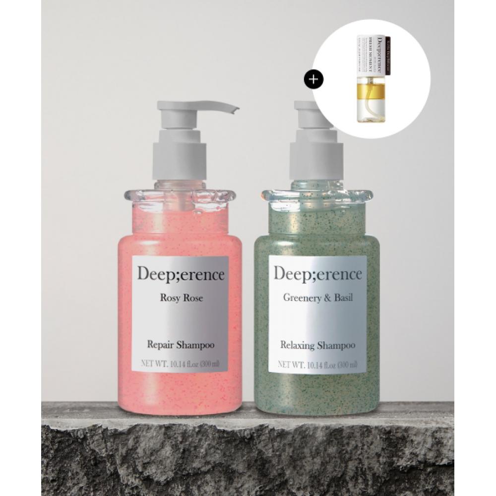 

Выберите 2 шампуня для волос Deeperence Perfume 300 мл + парфюмированный мист для волос + случайный подарок GREENERY AND BASIL/GREENERY AND BASIL