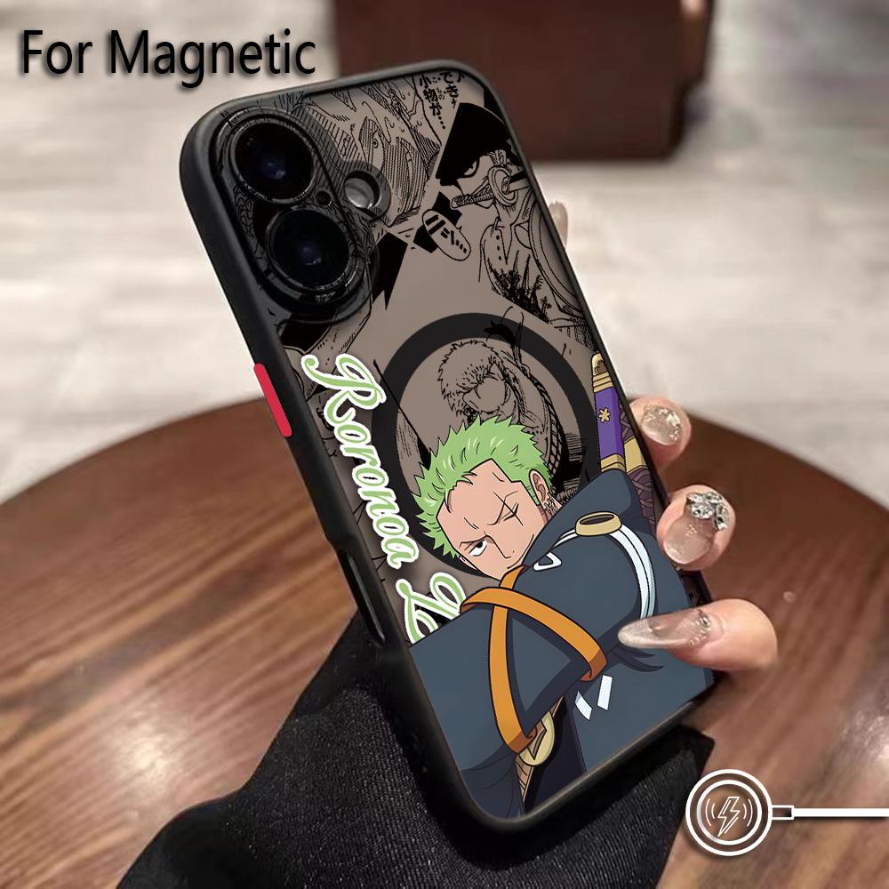 Anime Ones Pieces Luffys Zoros Phone Case For Samsung Galaxy S25 S24 S23 S22 S21 S20 FE Plus Ultra 5G Matte Magnetic