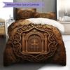 World Tree Gate Pattern Bedding Quilt Set Quilt Cover Pillowcase Home Decoration Birthday Gift (1 * Duvet Cover + 2 * Pillowcase, Without Core)