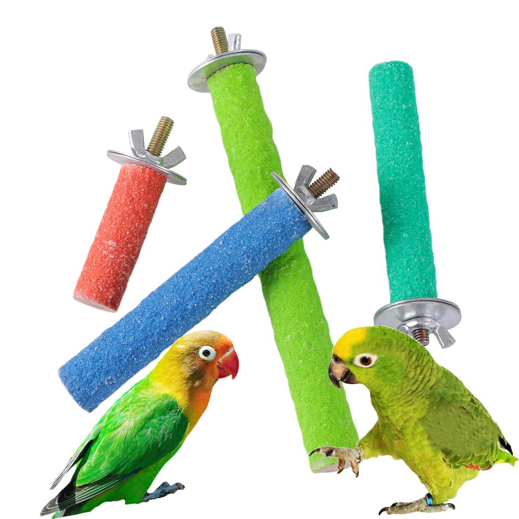 Pet Bird Chew Toys Parrot Perches Stand Platform Cage Toy Paw Grinding Clean Toys for Parrot Bites Parakeet Pet Products 1Pc