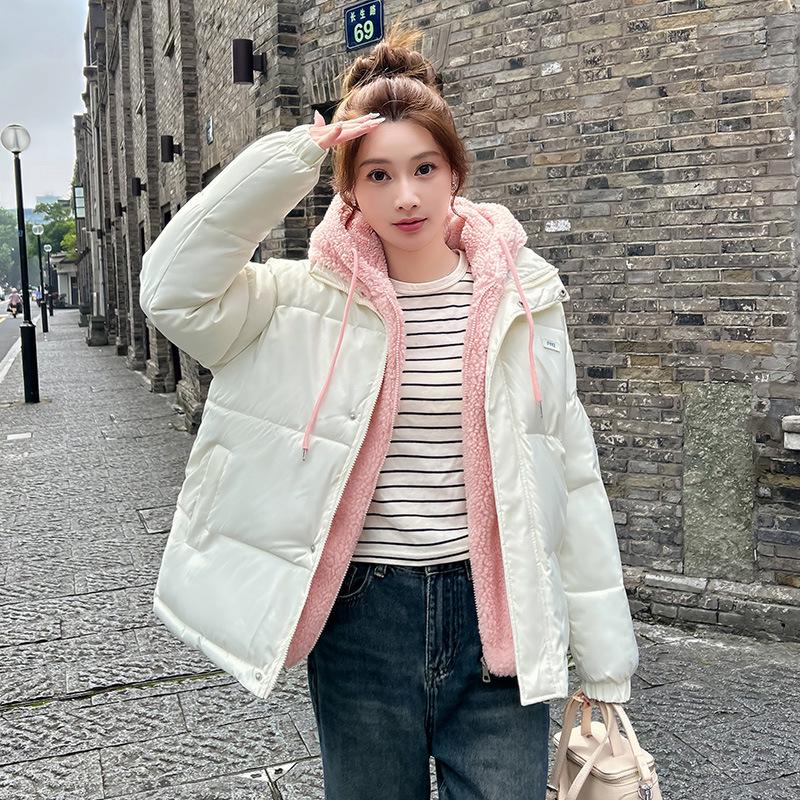 Women's Lambswool Short Down Cotton Jacket - 2025 Winter New Style