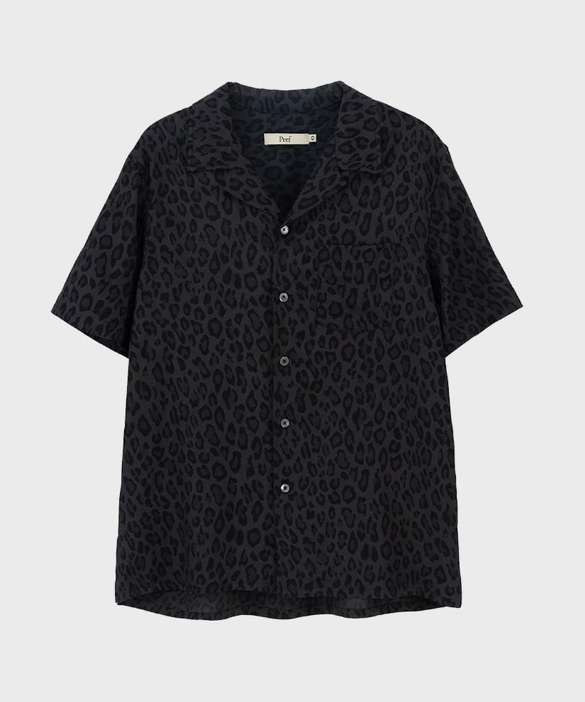 PREF Green Rayon Leopard Shirt