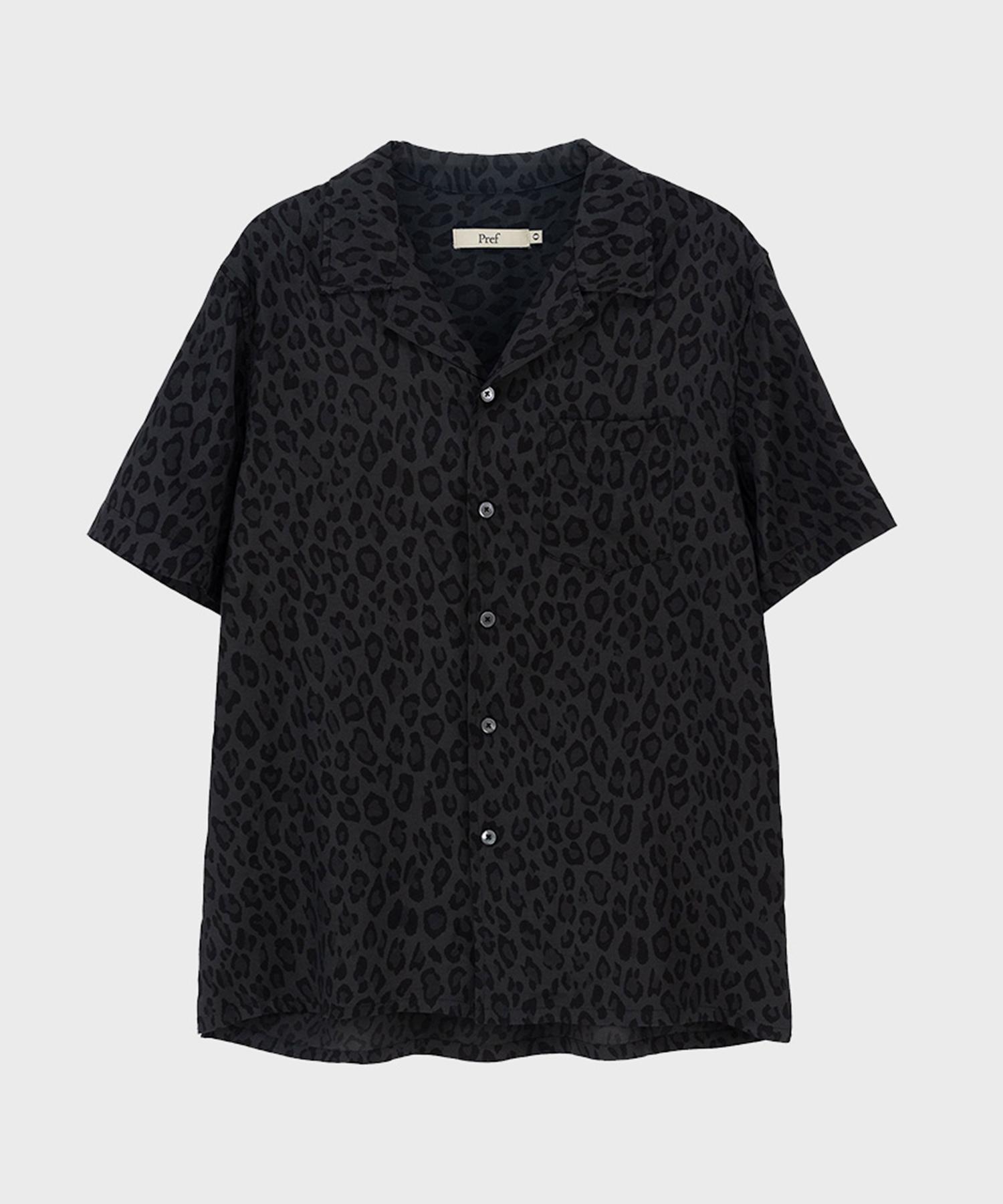 Pref Green Rayon Leopard Shirt L