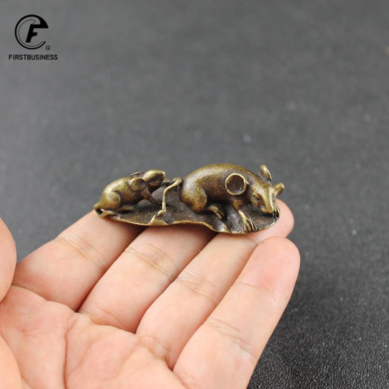 Antique Bronze Wealth Rats Longevity Statue Pure Copper Figurines Ornaments Home Decor happy family mother 's love never changes