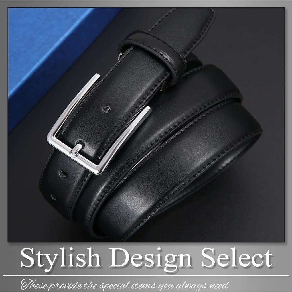 [Buzz Selection] Crocodile Pattern PU Leather Belt, Stylish Buckle Accessory, Business Wear for Men, LBT772 (Black Crocodile Pattern)