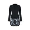 Women S Zip Up raSh Guard Set Black a6bl1Sr23