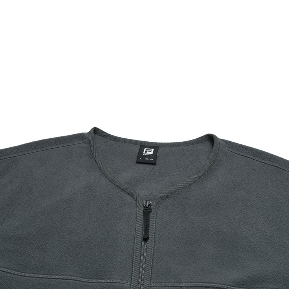 FILA Explorer Classic Minimalist Casual Sports Outdoor Versatile Comfortable Knitted Jacket Men jackets Eyebrow-Gray A11M548502FDY