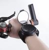 360-degree Rotatable Convex Lens Wrist Rearview Mirror for Bicycle Riding Acrylic Lens ABS Casing with Wrist Strap and Arm Strap