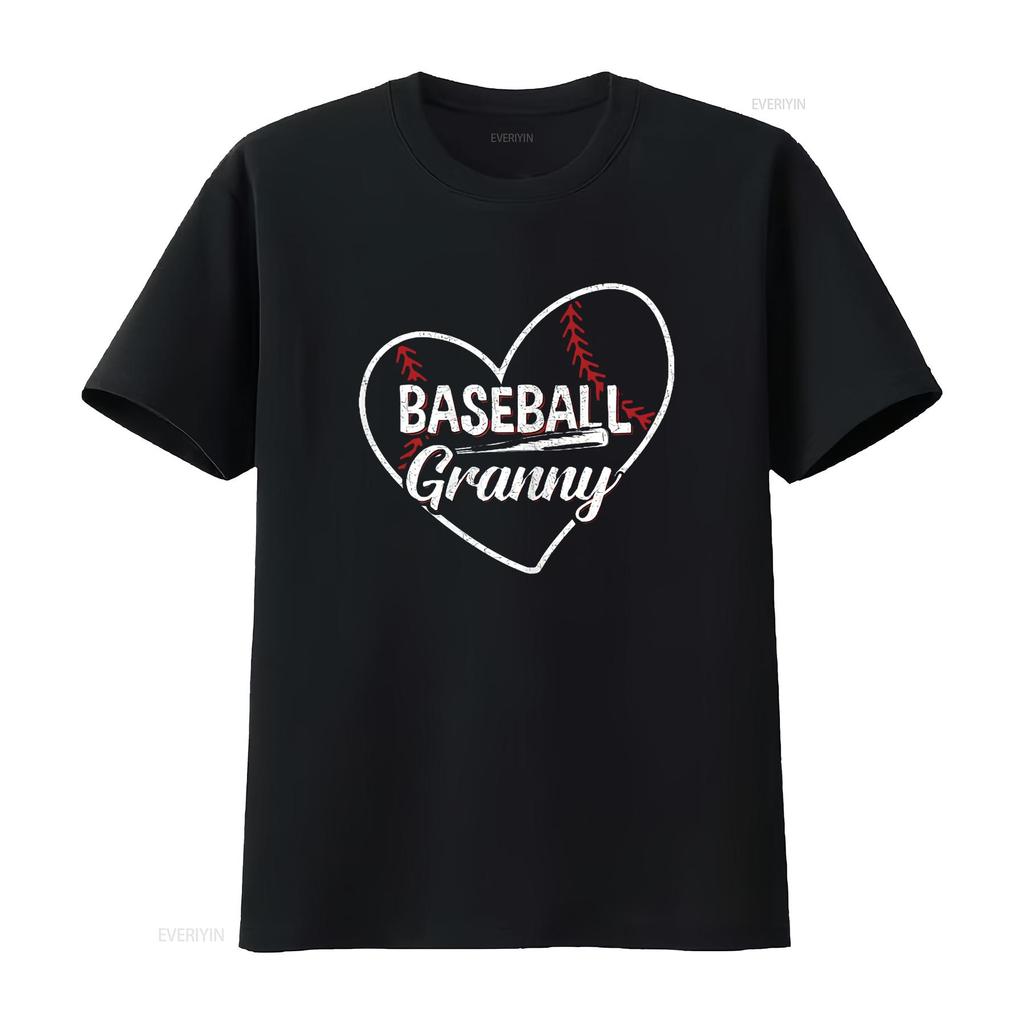 Baseball Grandma Granny Love Player T Shirt Vintage Washed Comfortable Streetwear Breathable Unisex Versatile