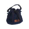 Tragbare Vintage Kordelzug Umhängetasche Große Kapazität Lässige Denim Canvas Tasche Einfarbige Handtasche Jeans Umhängetasche Damen