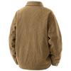 Striped Winter Fleece Man Jacket Vitage Thicken Turn Down Collar Male Coat Single-breasted Long Sleeve Men Outerwear