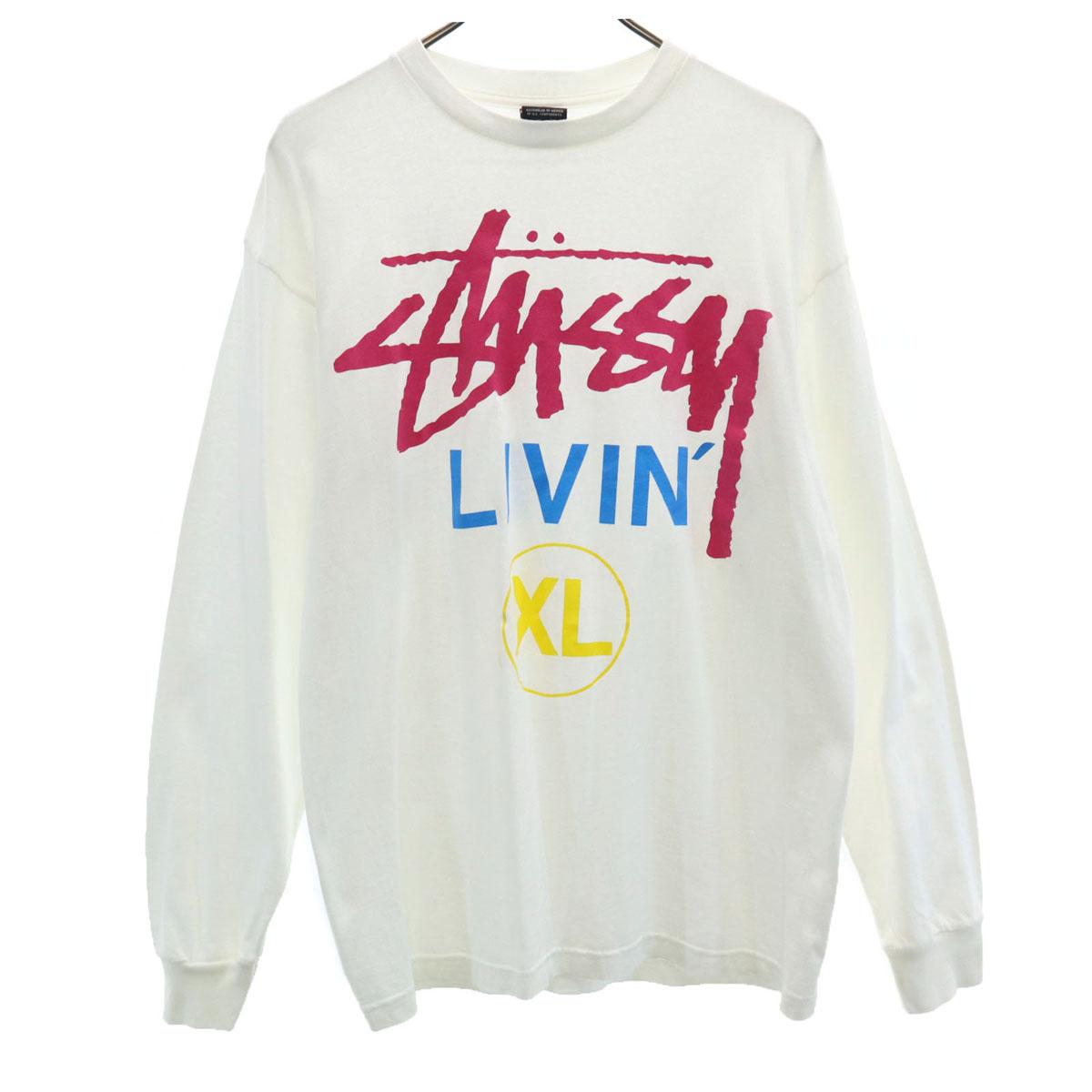 

STUSSY Long sleeve T-shirt L white Men s Used