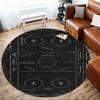 1 Stück Eishockeyfeld Muster Büro Runde Teppiche, Unter Stuhl Runde Teppiche für Wohnzimmer, Schlafzimmer, Badezimmer Dekoration Teppich 091873
