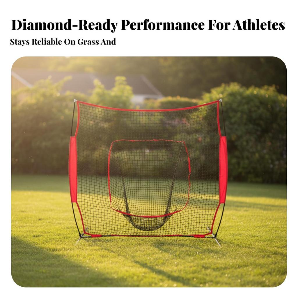 Baseball Batting Net with Target Portable for Backyard, Coaches