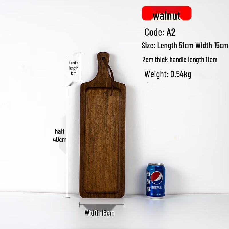 Black Walnut Wood Rectangular Serving Tray