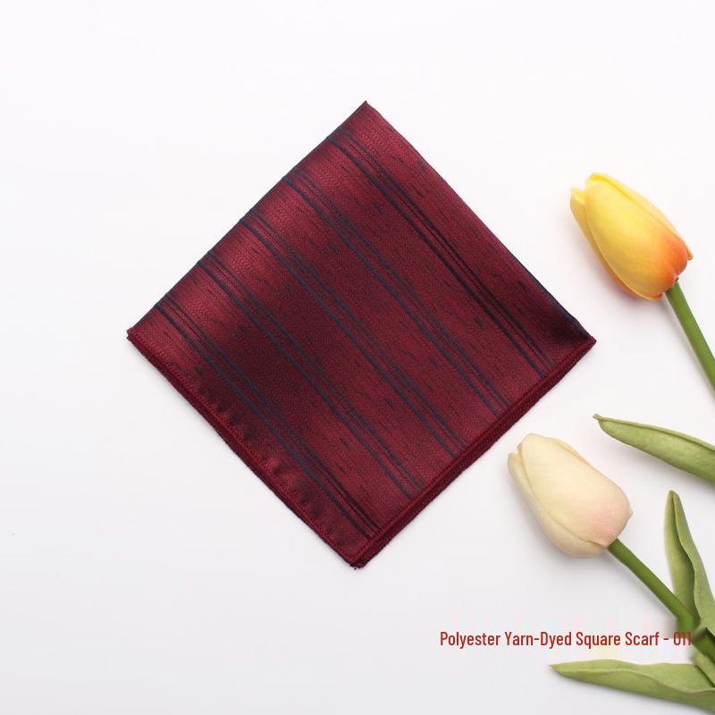 Fazzoletto da Uomo Leier Primavera/Estate: Foulard Quadrato in Jacquard di Poliestere e Seta Tessuto a Colori