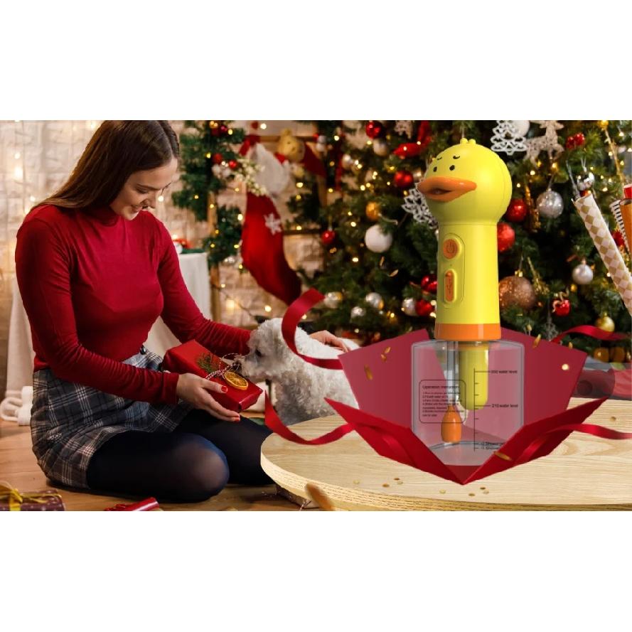 Electric Dog Shampoo Dispenser Dog Shampoo Sprayer Duck Shampoo Foamer for Pet, Foaming Soap Dispenser for Bathtub,