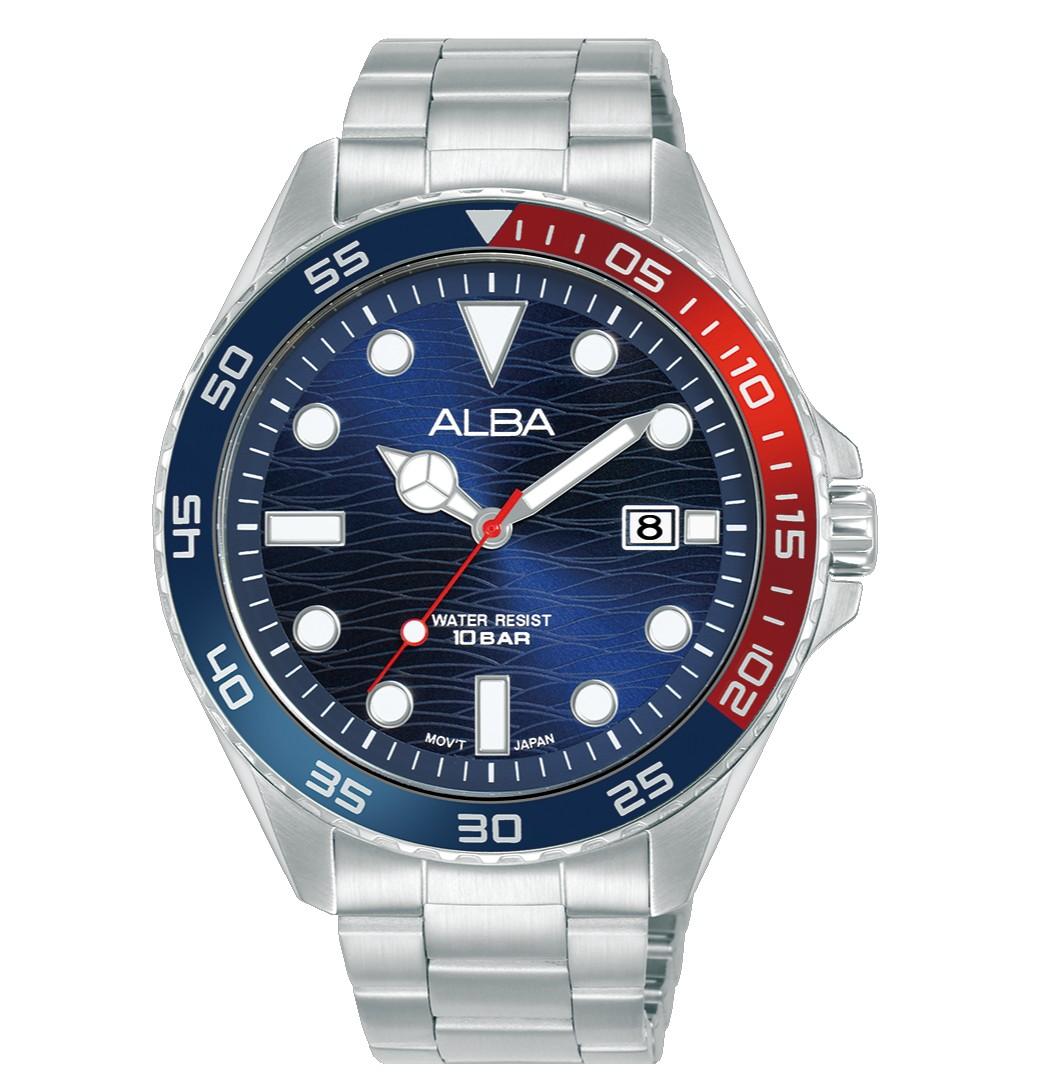 

АЛЬБА (От Seiko) Активные кварцевые упрощенные мужские часы AS9V53X1 синий