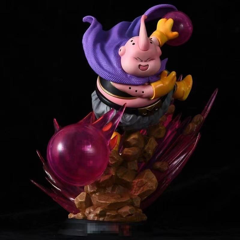 

21cm Dragon Ball Z Anime Figure Burst Wave Fat Majin Buu GK Battle Figurine Scene Statue Model Toy Doll Collectible Decora Gifts