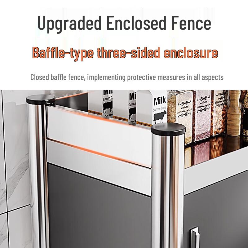 Beifu Edelstahl Küchenregal zur Aufbewahrung