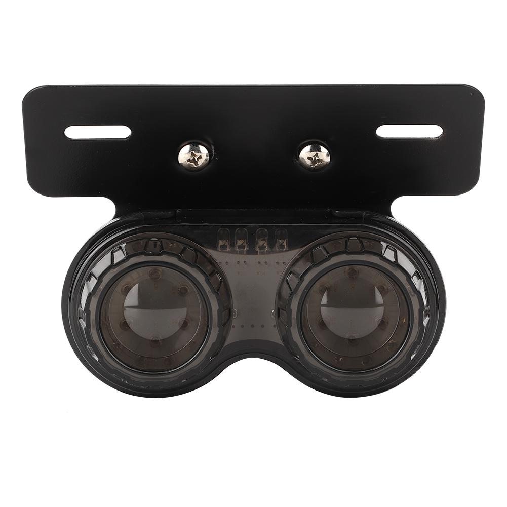 

12 В круглый светодиодный фонарь для мотоцикла, задний фонарь, универсальный модифицированный аксессуар, дымчатая линза