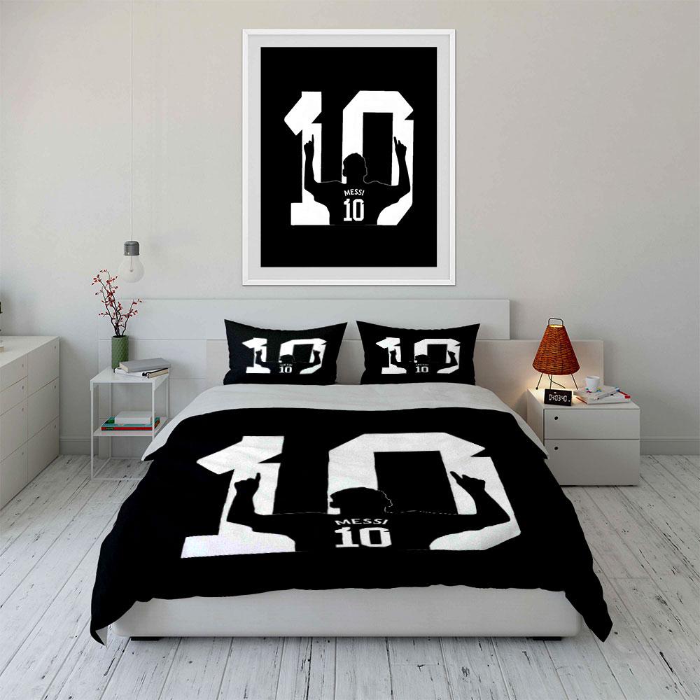 Silhouette, "Messi," number 10. Bedding sets Duvet cover sets Duvet covers Pillowcases(1 * Duvet Cover 2 * Pillowcases, without duvet insert)