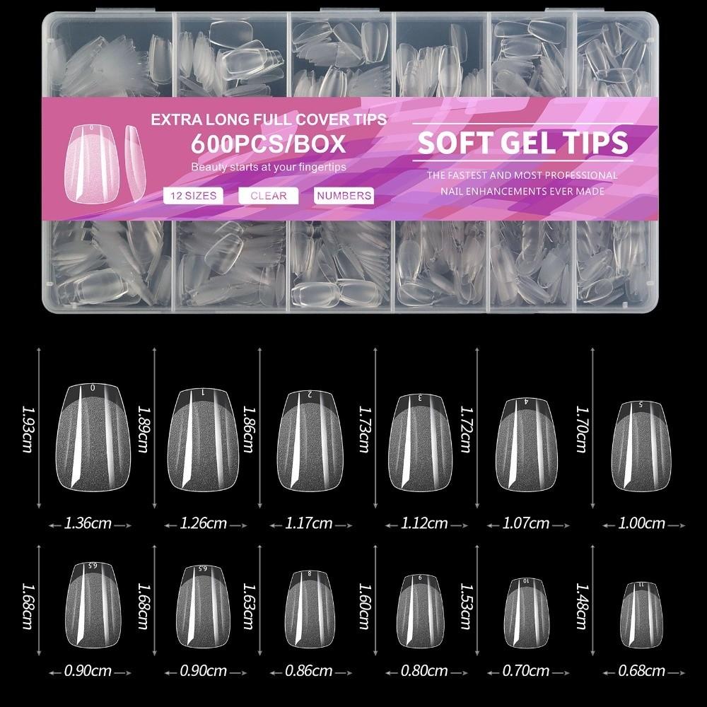 Short Length False Nail Almond-Shaped Acrylic Nails Tips New Almond Nail Tips  DIY Nails 1