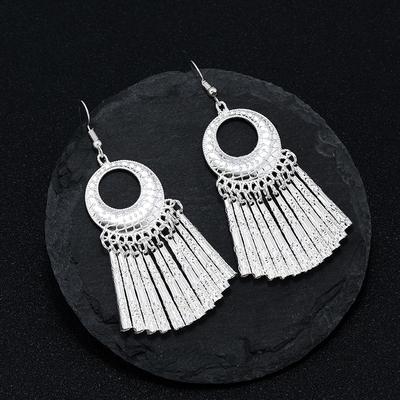 Miao Yin Ohrringe Damen Retro Nische High-End Lange Quastenohrringe Urlaubs-Ohrringe