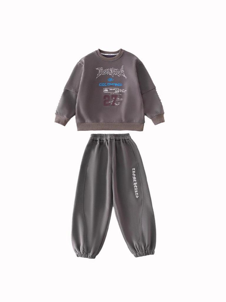 Boys' Sporty Autumn Two-Piece Set 2025 - Cool Big Kid Style