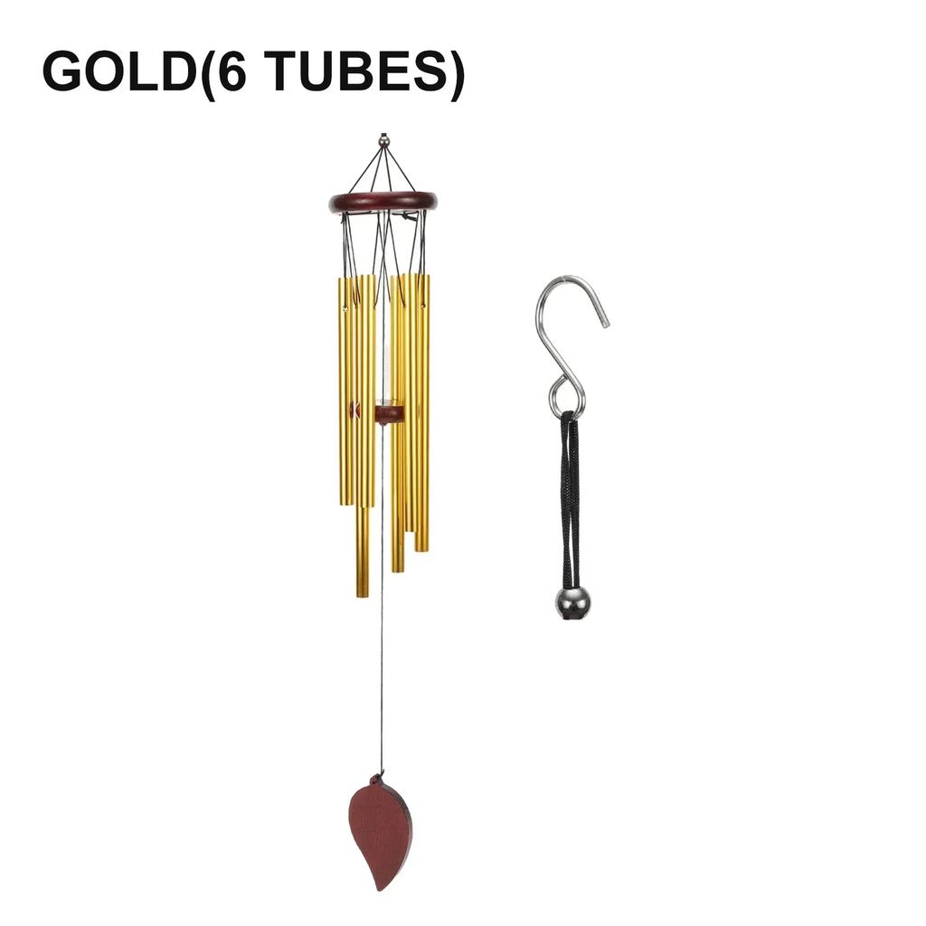 Money Tree 6 Tubes Wind Chimes Bell Good Luck Decor Home-Bell Pendant Home Garden Courtyard Decorative Lucky Wind Chime