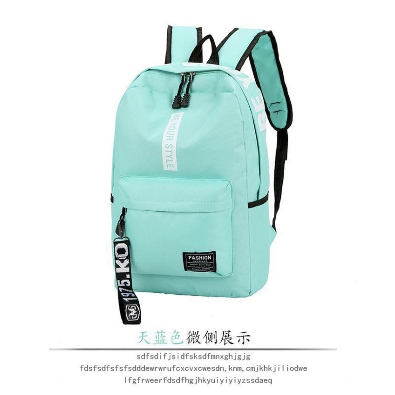 New Backpack Backpack Men and Women Junior High School High School Students Backpack Large Capacity Campus Canvas Double Back