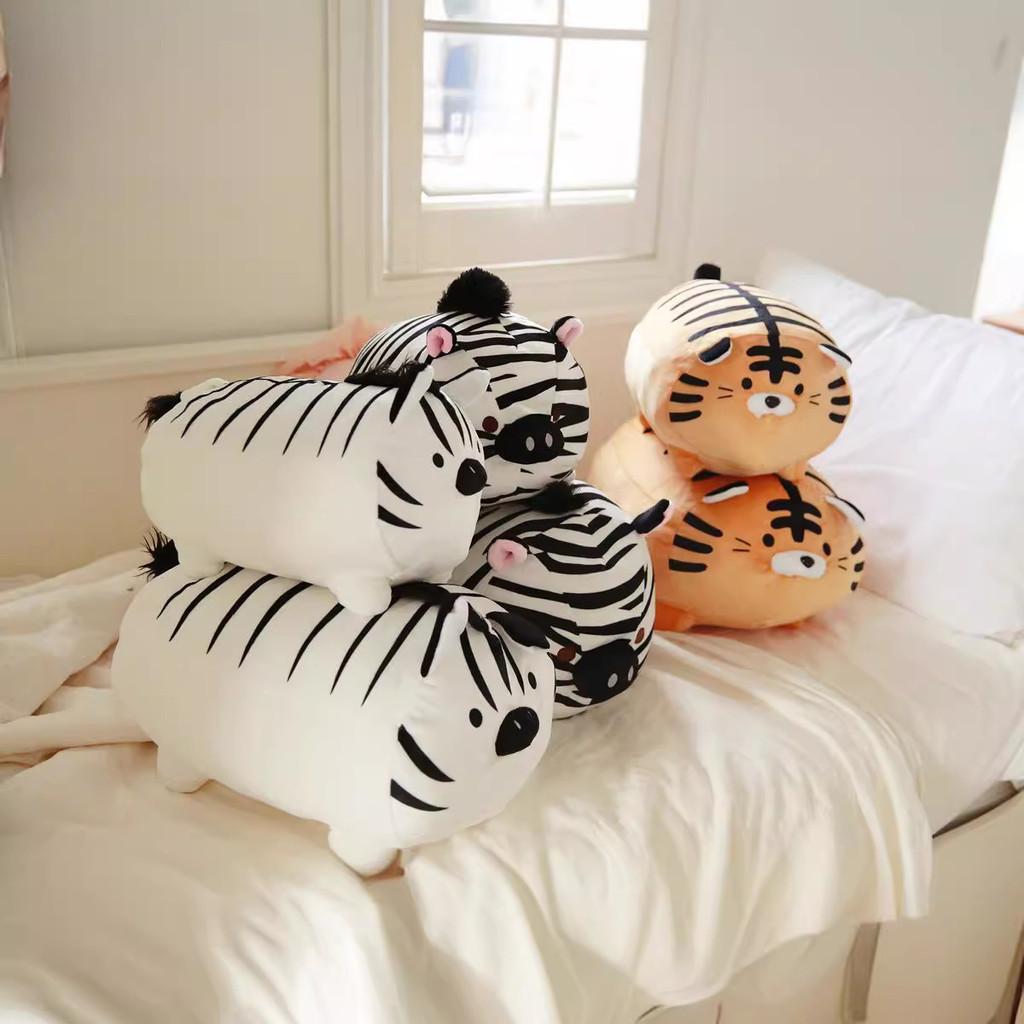 Tiger Creative Zebra Shaped Plush Toy Cushion Pp Cotton Kids Birthday Decor Gift