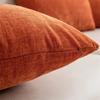 Linen Solid Throw Pillowcase Orange Pillow Covers 18X18 Inch Set Of 2 Modern