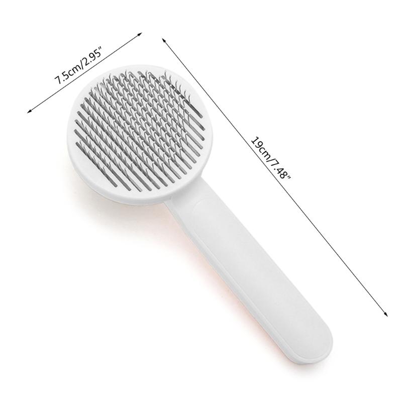 Cat-shape Self Cleaning Brush for Dogs & Cats Pet Grooming Tool Gentle Remove Undercoat Shedding Mats and Tangled Hair