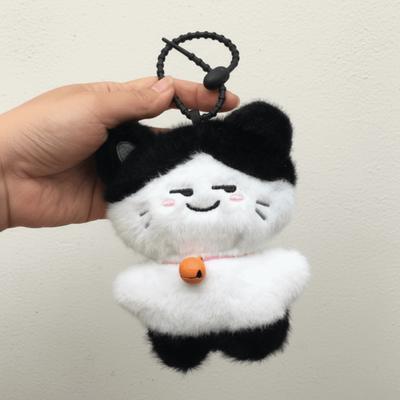 Animals Cat Plush Toy Keychain Bell Cat Plush Pendant Creative Cat Doll Pendant  Bag Decor