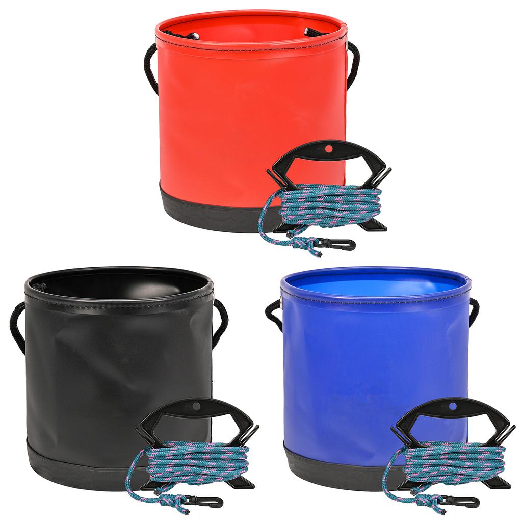 Portable Integrated Fish Bucket Fish Box EVA Folding Fish Bucket with Rope Colorful Fishing Tackle Boxes Water Bucket