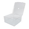 Cosmetic Storage   Box Containers with Hinged Lid Dust Proof Large Capacity Space Saving Clear Plastic Case