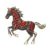 Horse Brooch Retro Style Sparkling Rhinestones Alloy Pin Clothes Hats Bags Scarves Badge Fashion Accessories