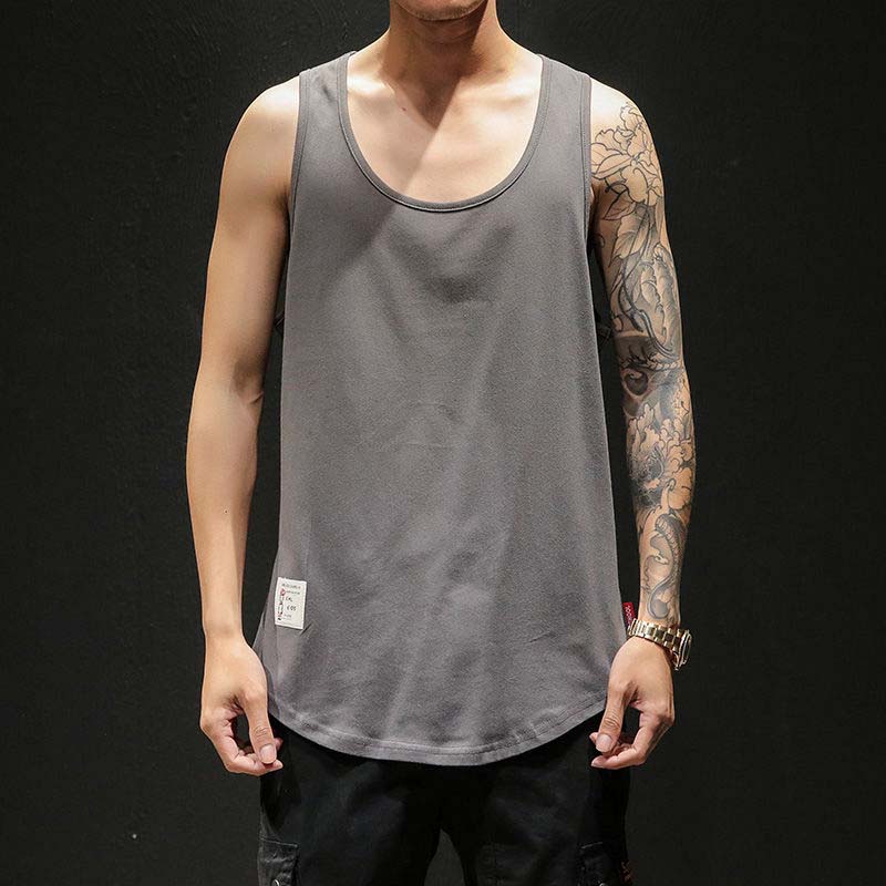 Zomer Grote Maat Sportvest Mannen Persoonlijkheid Losse Vest Trend Vest XL gray
