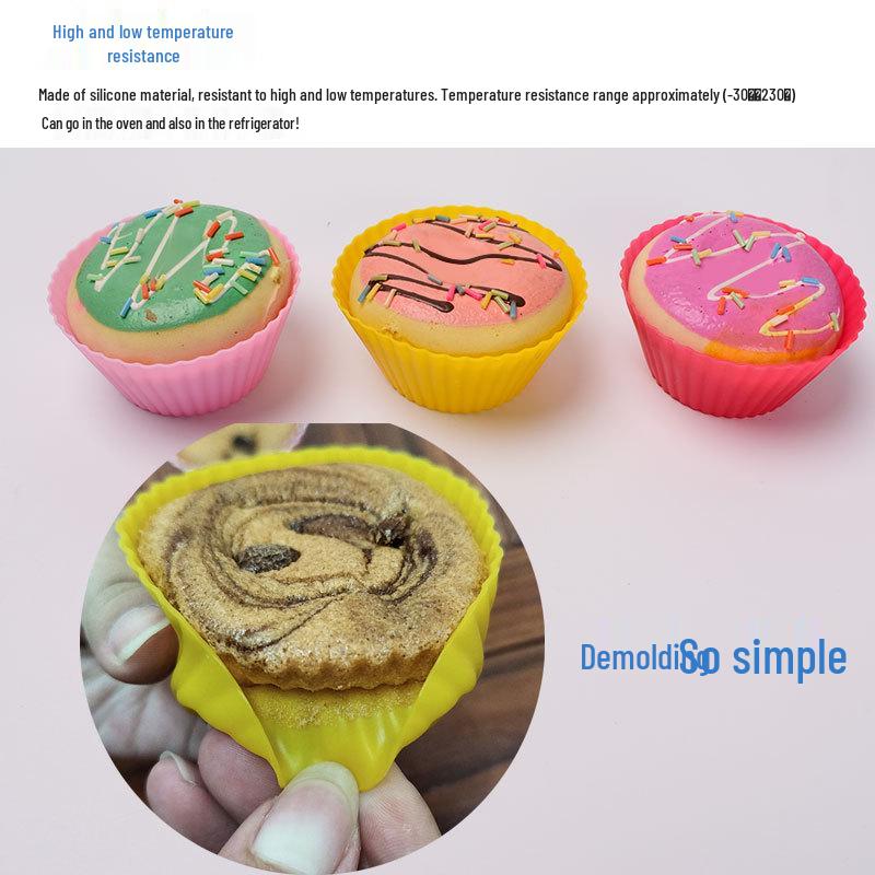 7cm Heart-Shaped Silicone Muffin & Cake Mold for Baking