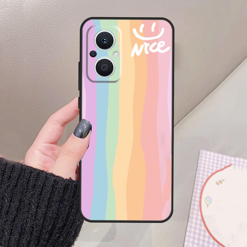Rainbow Cute Cartoon Funda For OPPO Reno 11 12 13 14 Pro 11F 12F 13F 14F 7 8 Lite OPPO Find X9 X6 X5 X8 Pro Case