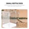 Tank Reptile Pet Terrarium Feeding Container Enclosure Mantis Reptiles Praying Habitat White