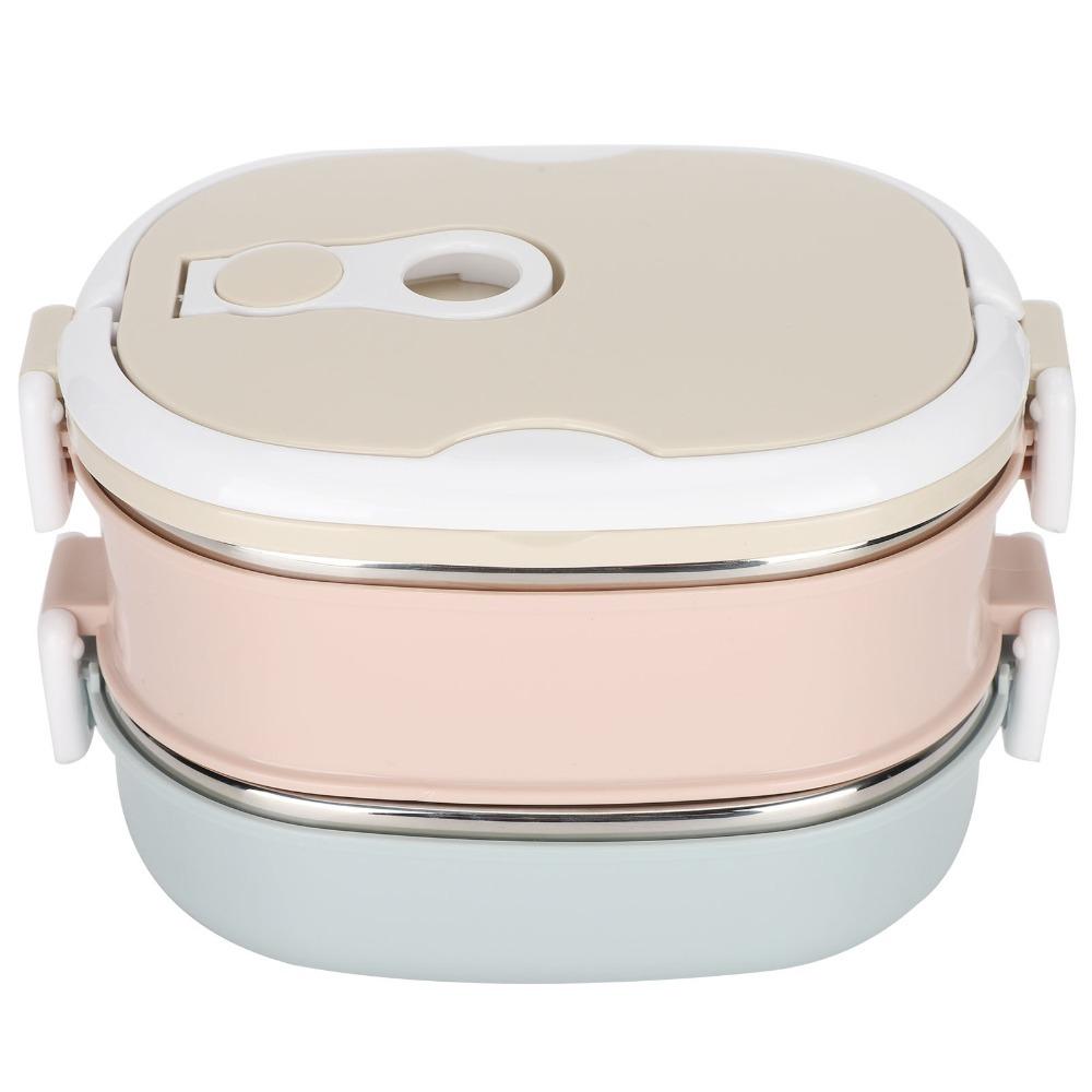 1 Tier/2 Tier/3 Tier Stackable Bento Box Round Shape Thermal Food Container  For Office