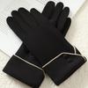 Full Finger  Gloves Thickened Winter Mittens Fashion Women Suede Gloves  Girl