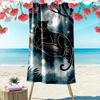 Black Panther Under Moonlight Design Beach Towel Quick-drying for Travel Outdoor Sports Jogging Beach and Swimming